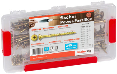 fischer Power-Fast-Box FAB FPF ST YZ 245 Schrauben, TX-Antrieb gelb verzinkt