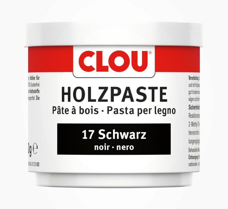 CLOU Holzpaste Nr. 17 in Schwarz, gebrauchsfertig, 15 g