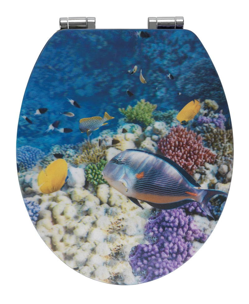 WENKO Fish 3D WC-Sitz aus MDF, mehrfarbig
