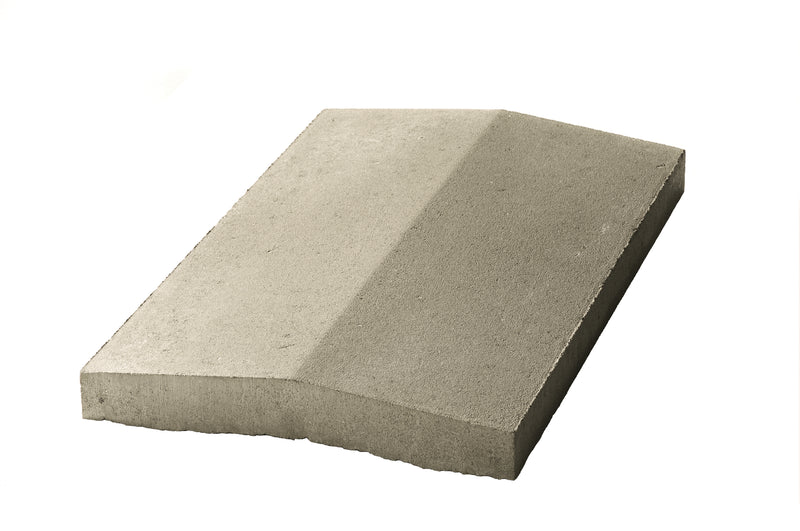 WESERWABEN Mauerabdeckplatte Satteldach anthrazit, glatt 49x25 cm