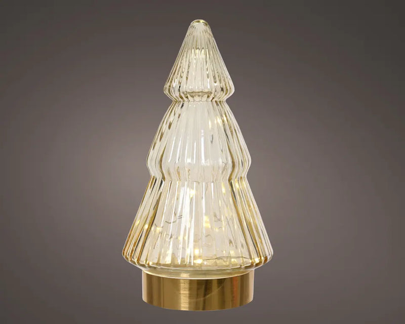 KAEMINGK Baum Bernstein/Weiß Ø10,5 H19,5 cm, 15L Micro LED Indoor