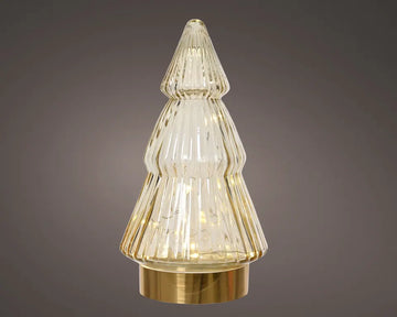 KAEMINGK Baum Bernstein/Weiß Ø10,5 H19,5 cm, 15L Micro LED Indoor
