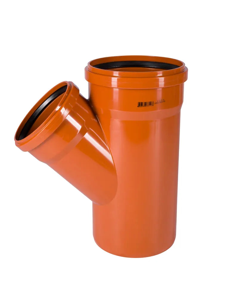 Ostendorf KGEA Einfachabzweig 45° DN/OD orangebraun PVC, mit Dichtung