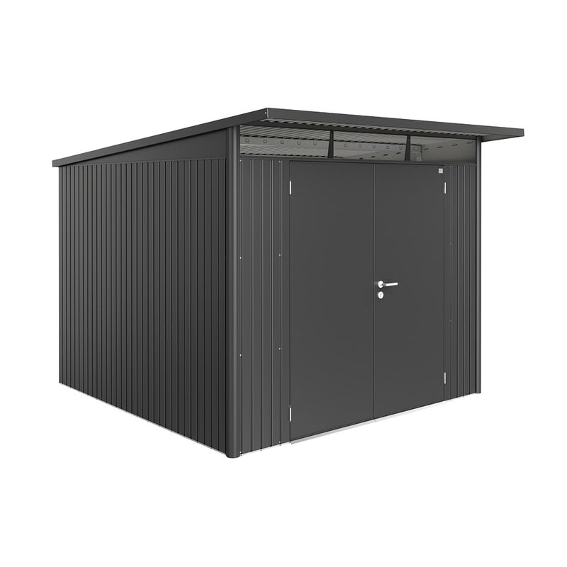 Biohort Gerätehaus AvantGarde A7 (260 × 300 × 217 cm) Dunkelgrau-metallic Doppeltür · AvantGarde