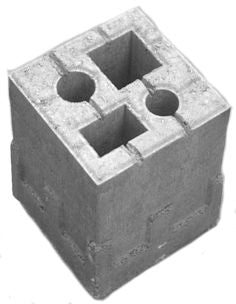 CHRISTOPH betonwaren Zaun-Fundament 19×19×25 cm aus Beton