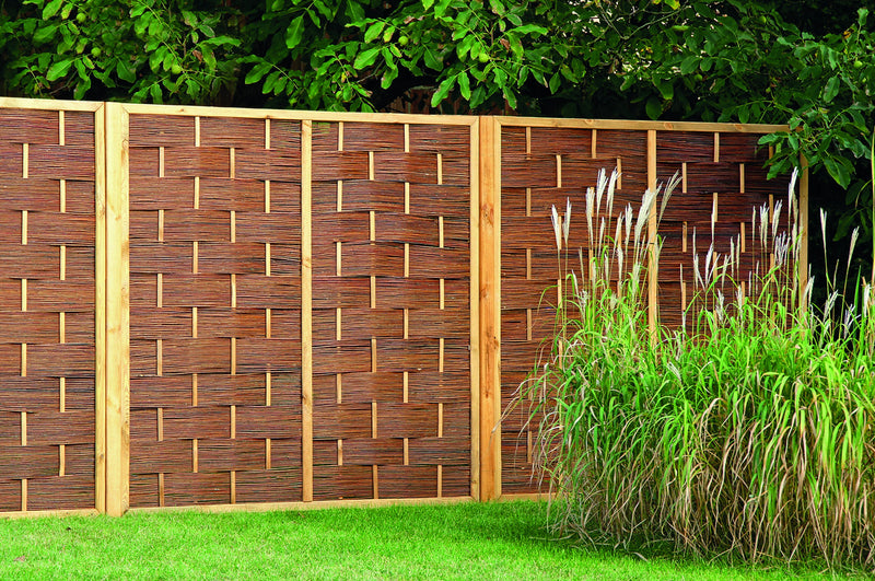Joda® Holm Weidenzaun K-Rahmen natur Holz 120 x 180 cm