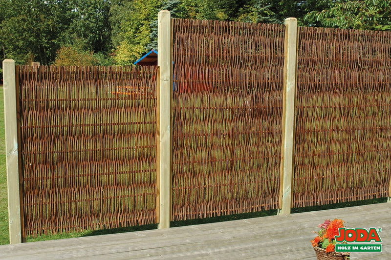 Joda® Hamdorf Weidenzaun S-Rahmen natur Holz 120 x 180 cm