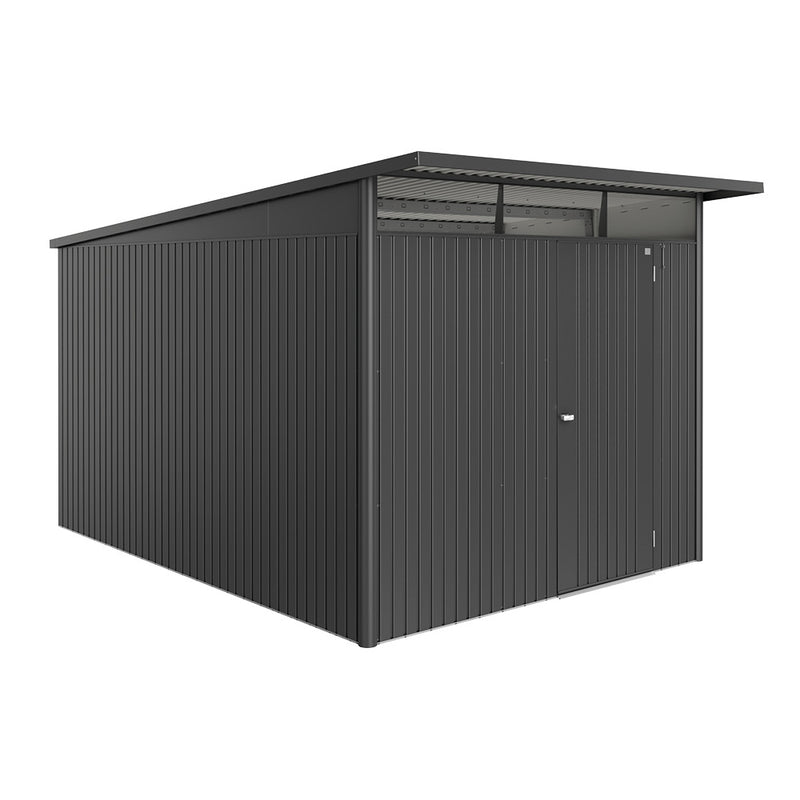 Biohort Gerätehaus AvantGarde A8 (260 × 380 × 222 cm) Dunkelgrau-metallic Standardtür · AvantGarde ECO*