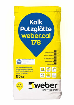 weber.cal 178 Kalk-Putzglätte naturweiß, 25 kg für Innenbereich