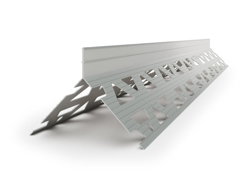 BAUKOM Kantenprofil aus PVC 14 mm, 2,6 m – Schenkbreite 45 mm