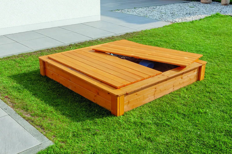 Joda® Sandkasten Lucky Fichte pinie 152 x 152 cm inkl. Abdeckung
