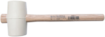 CONNEX Gummihammer cremeweiß mit Holzstiel, 65 mm, glatt