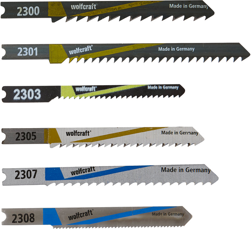 WOLFCRAFT Stichsägeblätter-Set 10-teilig mit U-Schaft