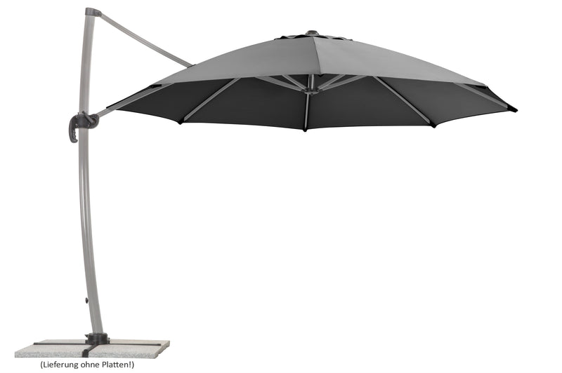 Schneider Schirme Rhodos Rondo Ampelschirm anthrazit/silbergrau, rund 350x280