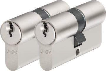 ABUS E20 Profilzylinder Nickel Pearl, Blister