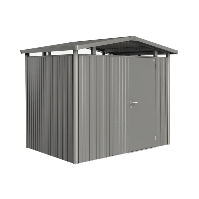 Biohort Gerätehaus Panorama P2 (273 × 198 × 227 cm) Quarzgrau-metallic Standardtür