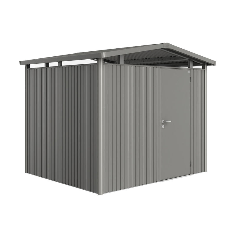 Biohort Gerätehaus Panorama P3 (273 × 238 × 227 cm) Quarzgrau-metallic Standardtür