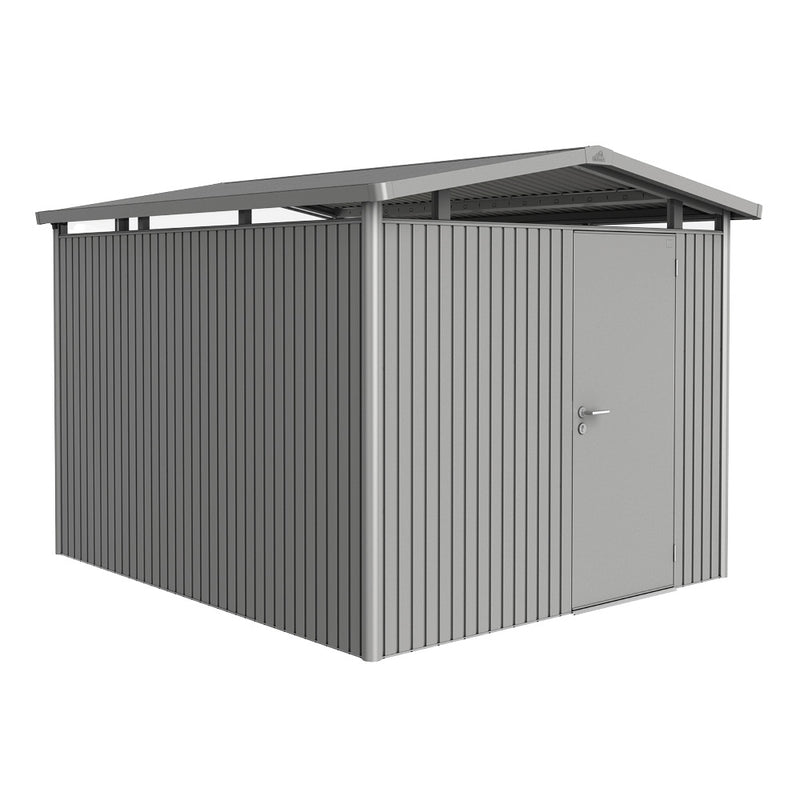 Biohort Gerätehaus Panorama P5 (273 × 318 × 227 cm) Quarzgrau-metallic Standardtür