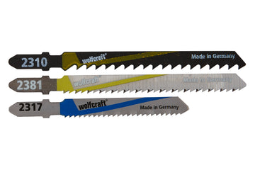 Wolfcraft Stichsägeblattset Allrounder mit T-Schaft, 3 Stück