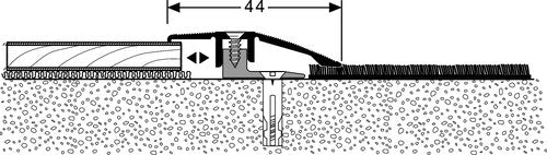 Parkettfreund PF 286 Anpassungsprofil edelstahloptik, Aluminium eloxiert
