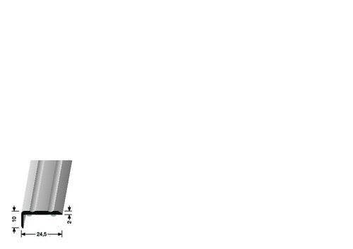 Parkettfreund PF 236 SK Winkelprofil edelstahloptik, Aluminium eloxiert, selbstklebend 100 cm