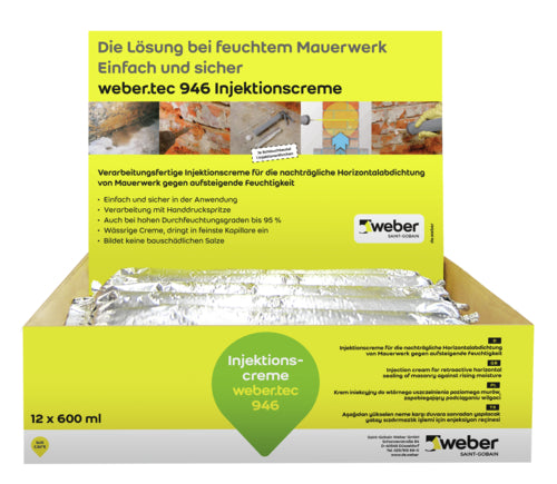 weber.tec 946 Injektionscreme Horizontal­sperre, weiß, 600 ml