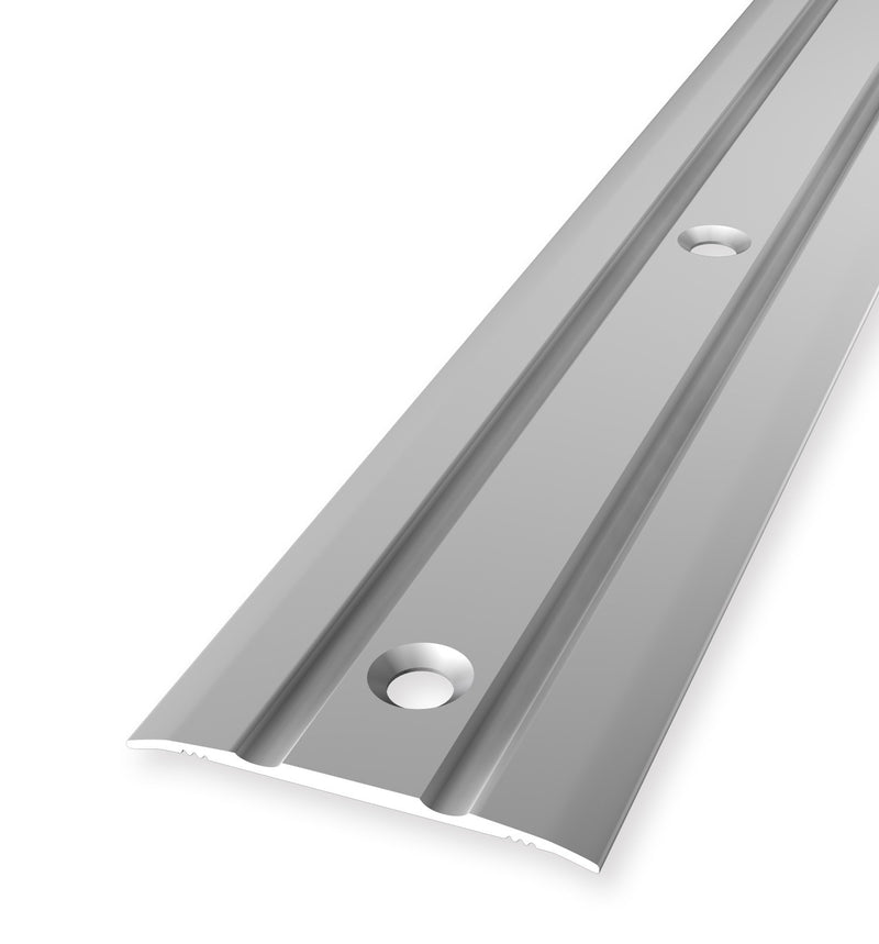 Parkettfreund Übergangsprofil PF 438 silber, Aluminium eloxiert, 100 cm, gebohrt