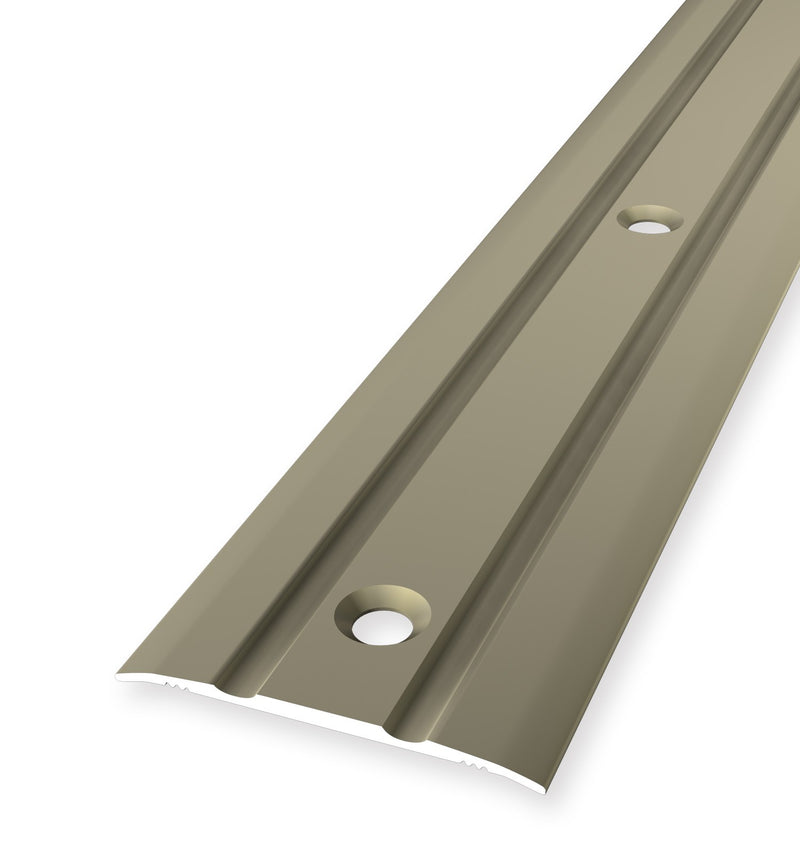 Parkettfreund PF 438 Übergangsprofil sand, Universal gebohrt, Aluminium eloxiert