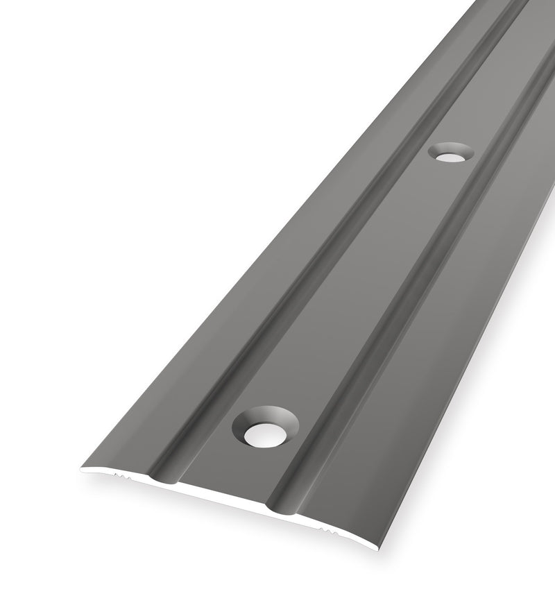 Parkettfreund PF 438 Übergangsprofil edelstahloptik, Aluminium, gebohrt