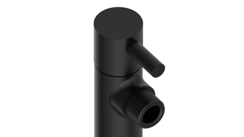 Schütte MS Eckventil schwarz mit Rosette 1/2"AG x 10 mmQ