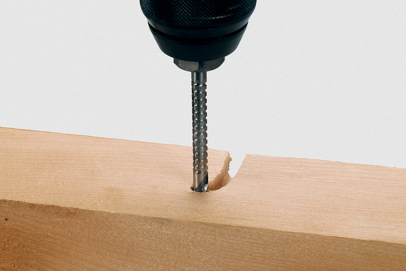 Wolfcraft HSS Fräsbohrer 6 mm Schaft, Länge 90 mm