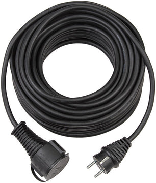 brennenstuhl Verlängerungskabel Gummi schwarz, 10 m Außenkabel H05RR-F 3G 1,5