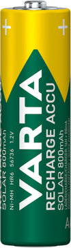 Varta Recharge Akku Solar AA 800 mAh, 2er Pack im Blister