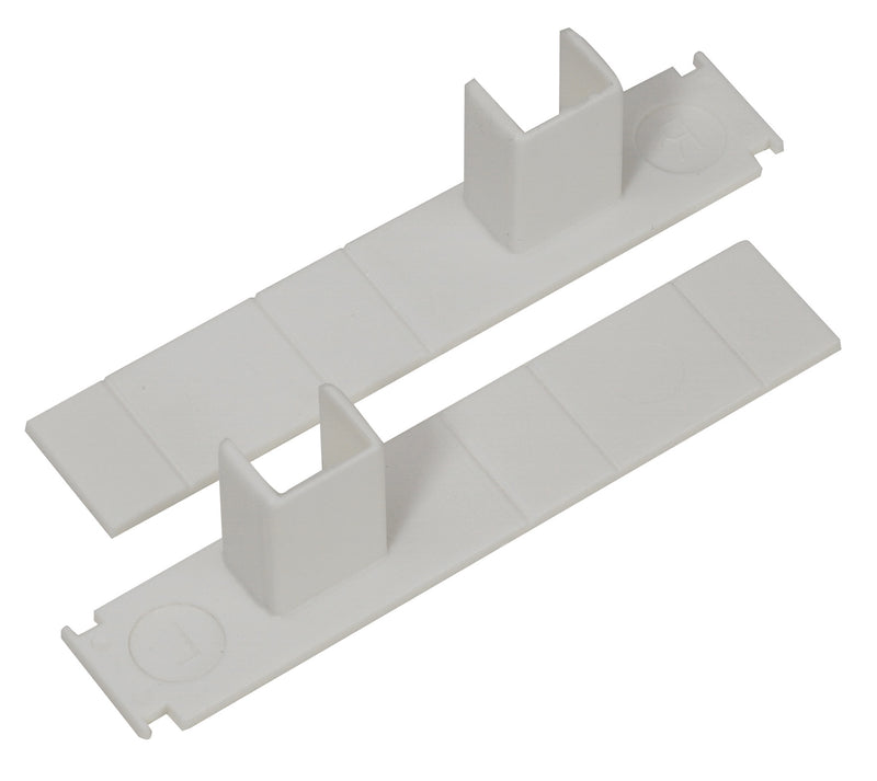 mydeco Seitendeckel für Vorhangschiene weiß, links + rechts, 1–2–3-läufig