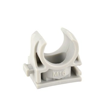 Inter-Union Rohr-Klemmschelle EN16 grau, Klemmschelle aus Kunststoff, 16 mm (10 Stück)