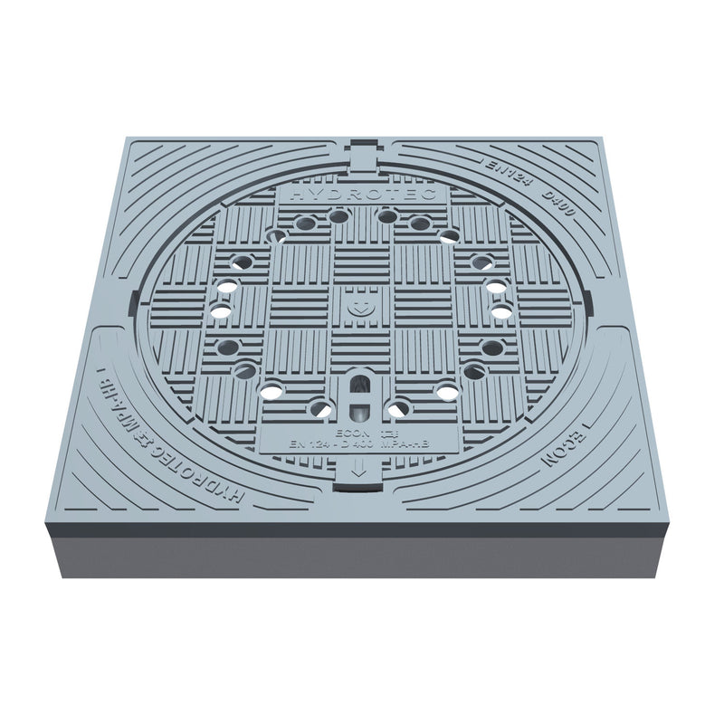 HYDROTEC HYDROPREN Schachtabdeckung quadratisch aus Gusseisen, Klasse D 400