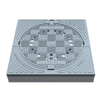 HYDROTEC HYDROPREN Schachtabdeckung quadratisch aus Gusseisen, Klasse D 400