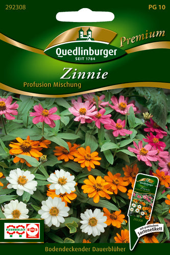 QUEDLINBURGER SAATGUT Zinnie Profusion Mix bunt PG 10 Premium
