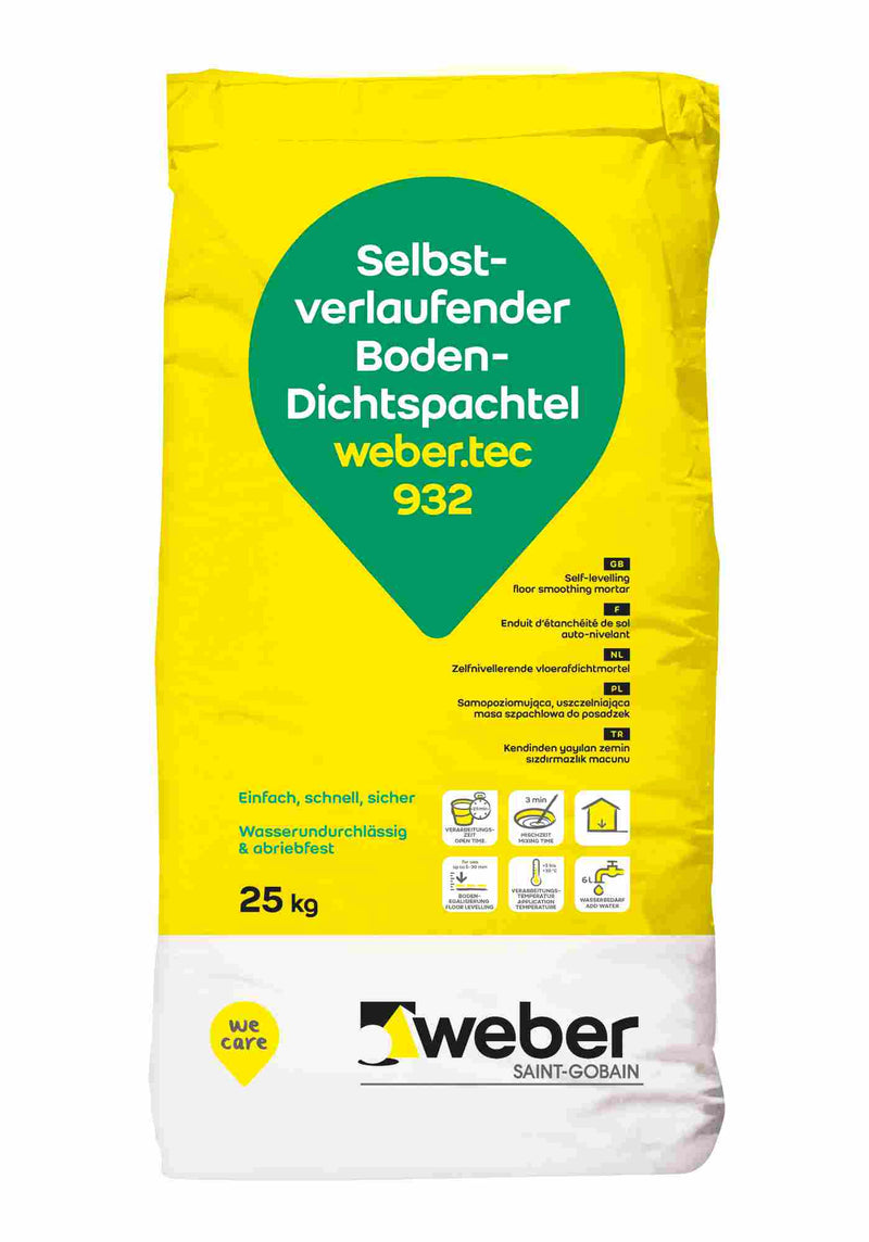 Weber TEC 932 Selbstverlaufender Bodendichtspachtel 25 kg