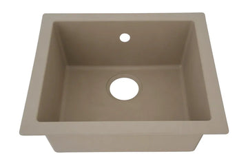 respekta® Ohio Einbauspüle 1 Becken aus Mineralite, 480x420 mm