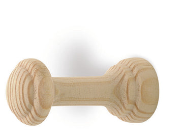 HSI Knopfhaken aus Holz kiefer/natur mit Rampamuffe und Stockschraube