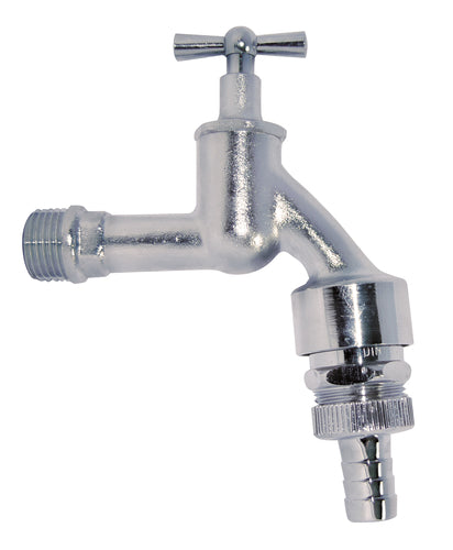 Schütte MS Auslaufventil verchromt matt, 1/2" AG mit Knebelgriff