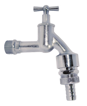 Schütte MS Auslaufventil verchromt matt, 1/2" AG mit Knebelgriff