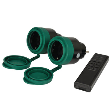 UNITEC Funkfernschalter mini, rund, schwarz, IP44
