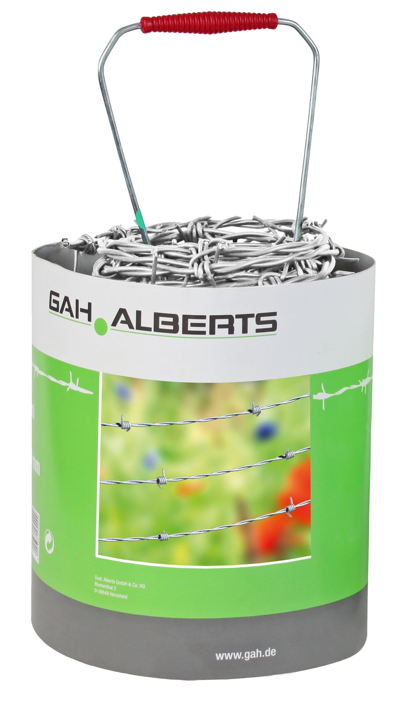 GAH ALBERTS Stacheldraht verzinkt Ø 1,6 mm, 50 m mit 4 Stacheln