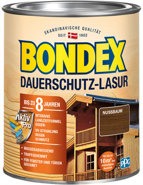 Bondex Dauerschutz-Lasur Nussbaum 0,75 L (PPG) Holzschutzmittel
