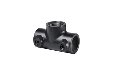 DOLLE PIPE T-Stück Sliding Tee schwarz für Eisenrohrsystem