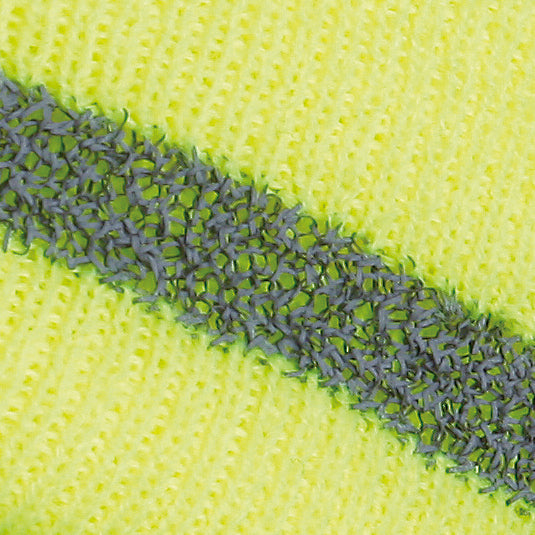Vizwell Warnschutz-Wintermütze gelb mit Reflektorstreifen