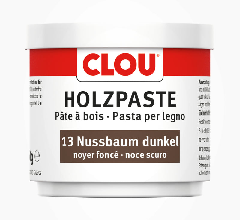 CLOU Holzpaste Nr. 13 in Nussbaum/dunkel, gebrauchsfertig, 15 g