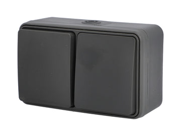 UNITEC Kombi A-/W-Schalter anthrazit Standard wgr AP/FR Aqua